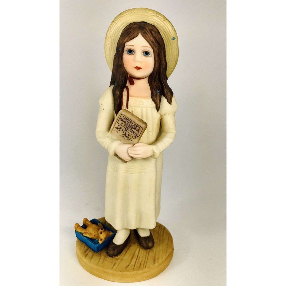 Jan Hagara Figurine GIRL w BOOK & TEDDY Bear. Limited Edition Hand-numbered #999